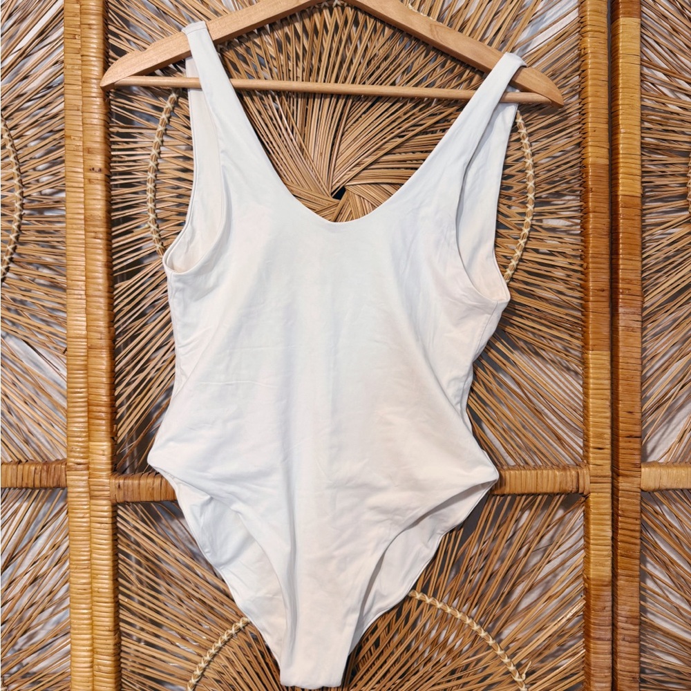 Toast Swim, Scoop One Piece in Meringue, Free People Off White High Cut Swimsuit